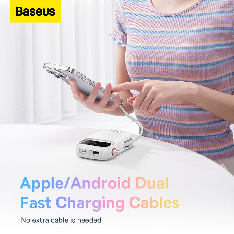 Baseus Qpow2 Series Dual-Cable Fast Charge Power Bank 10000mAh 22.5W