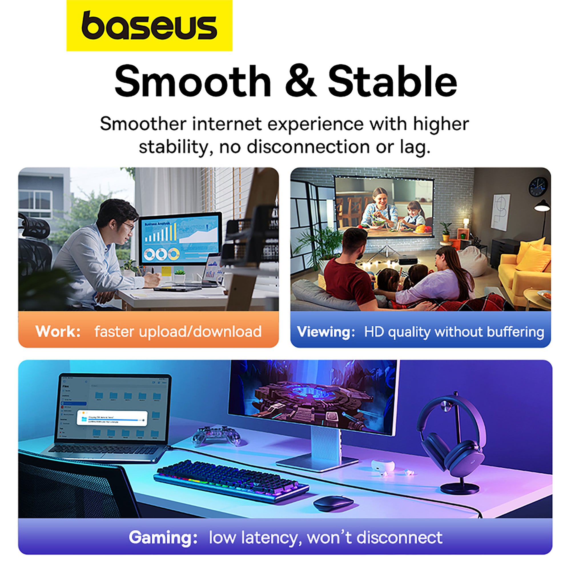 Baseus High Speed CAT7 10Gigabit Ethernet Cable