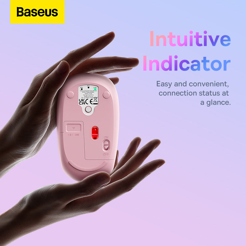 Baseus F01B Tri-Mode Wireless Mouse Baby Pink