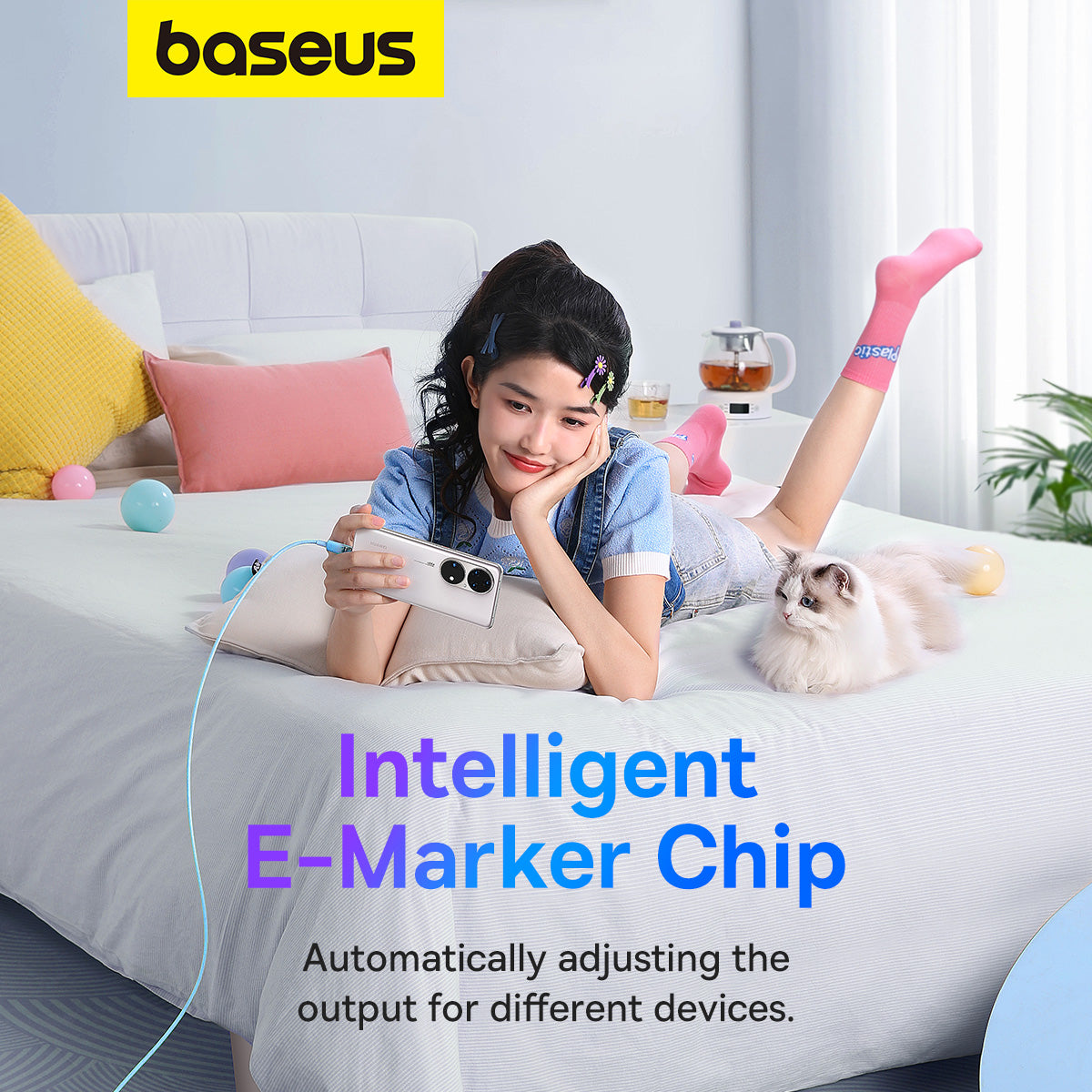 Baseus Explorer Series Fast Charging Cable with Smart Temperature Control Type C to Type C 100W 1m