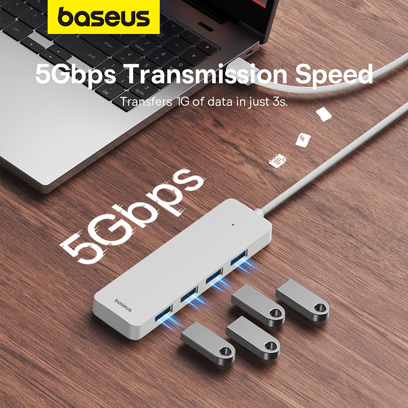 Baseus UltraJoy Series 4-in-1 Hub Adapter (100cm Cable) - with 4x USB 3.0 ports