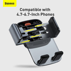 Baseus Easy Control Clamp Car Mount Holder for Smartphones (A Set) - Black