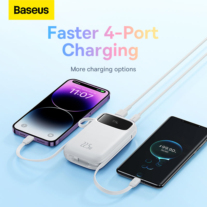 Baseus Qpow2 Series Dual-Cable Fast Charge Power Bank 10000mAh 22.5W