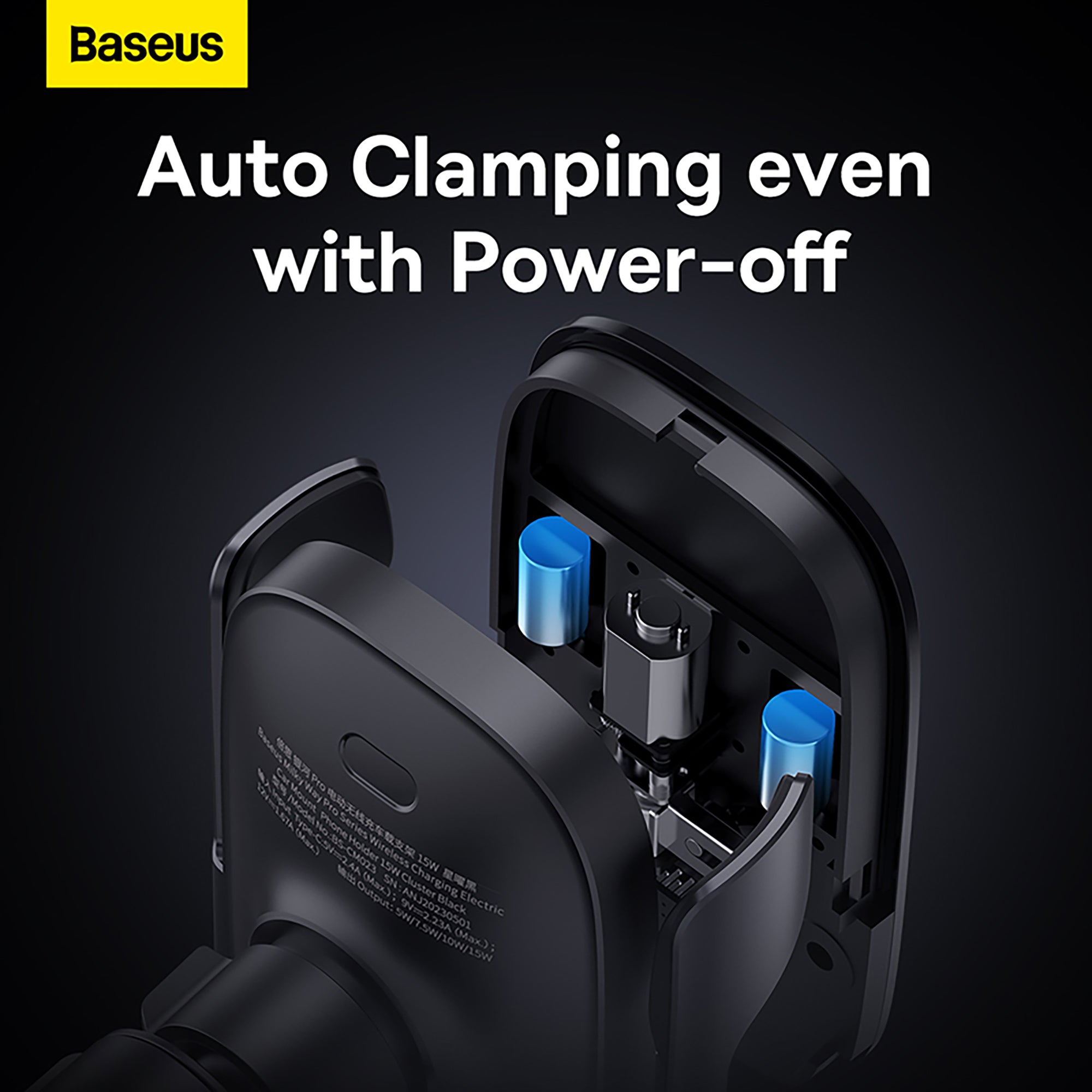 Baseus Milky Way Pro 15W Wireless Charging Electric Car Mount Phone Holder