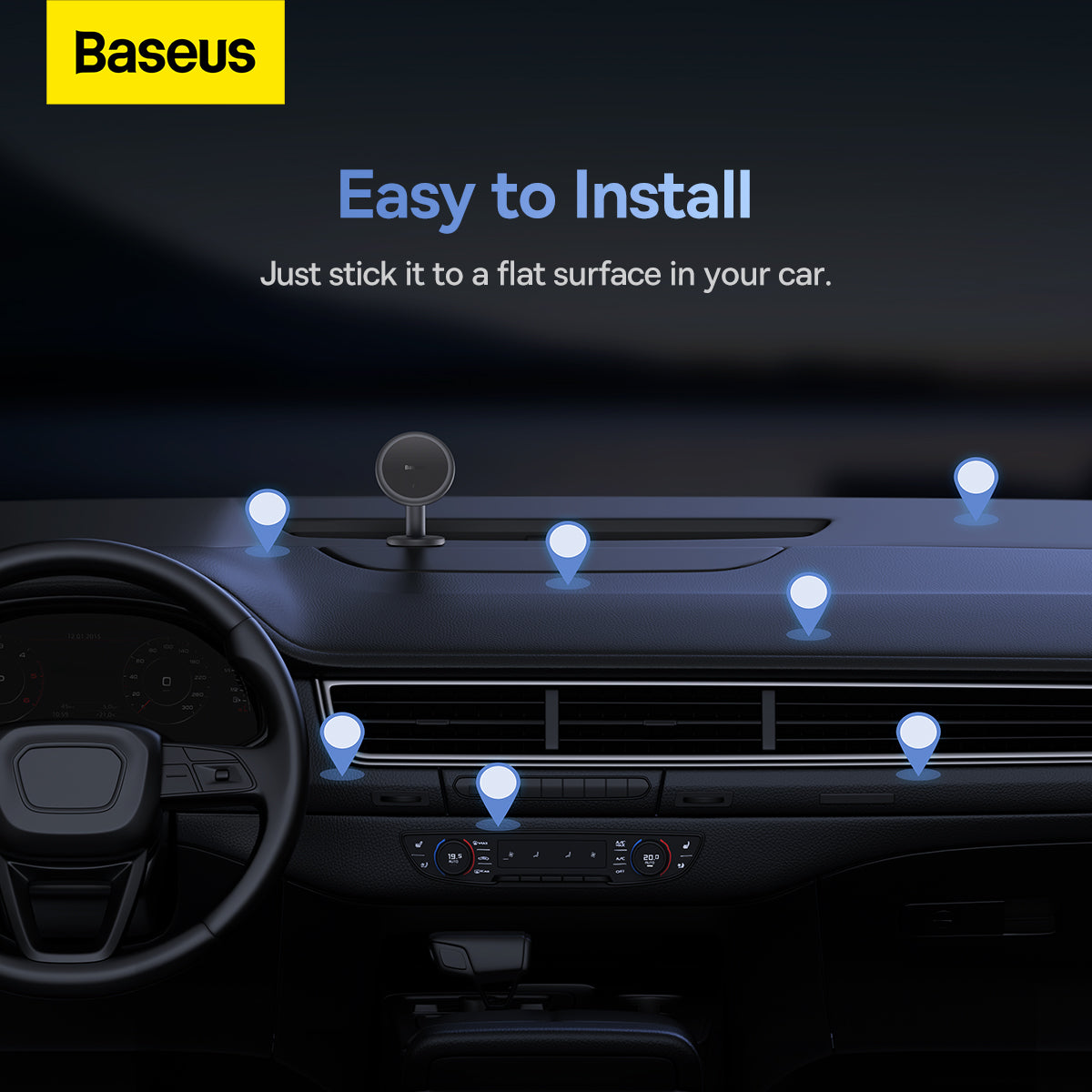 Baseus C01 Magnetic Phone Holder Stick-On Dash Mount