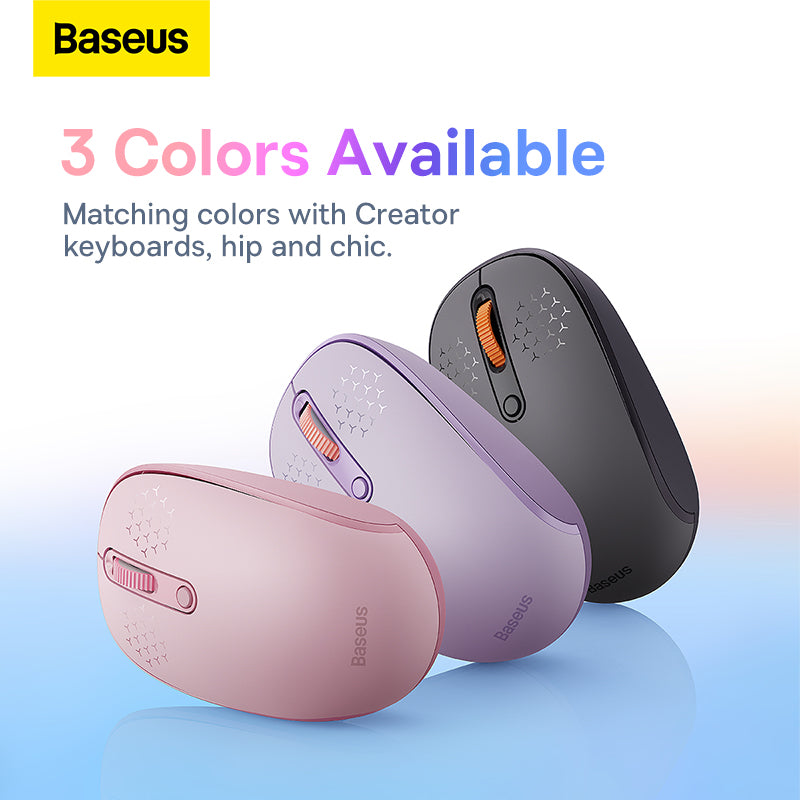 Baseus F01B Tri-Mode Wireless Mouse Baby Pink