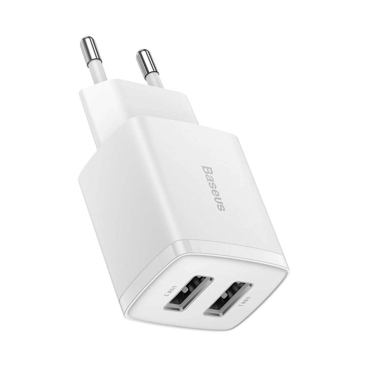 Baseus Compact Quick Dual-Port Charger 10.5W, 2x USB Type-A