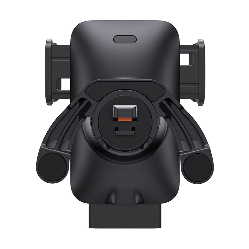Black car phone holder on a white background