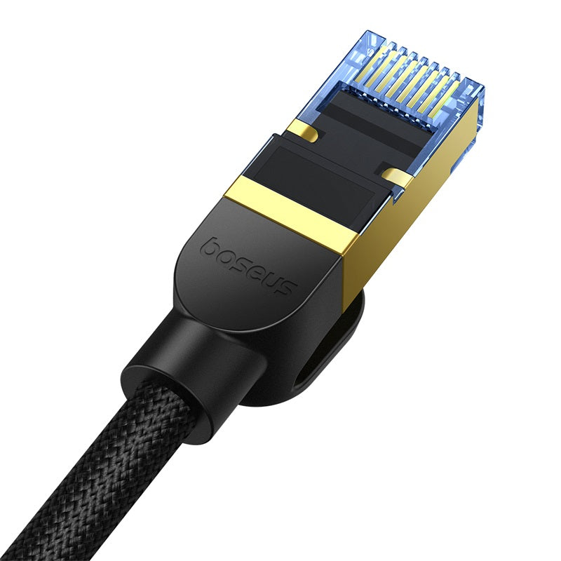 Black Baseus 10m CAT7 Ethernet cable for gaming and streaming