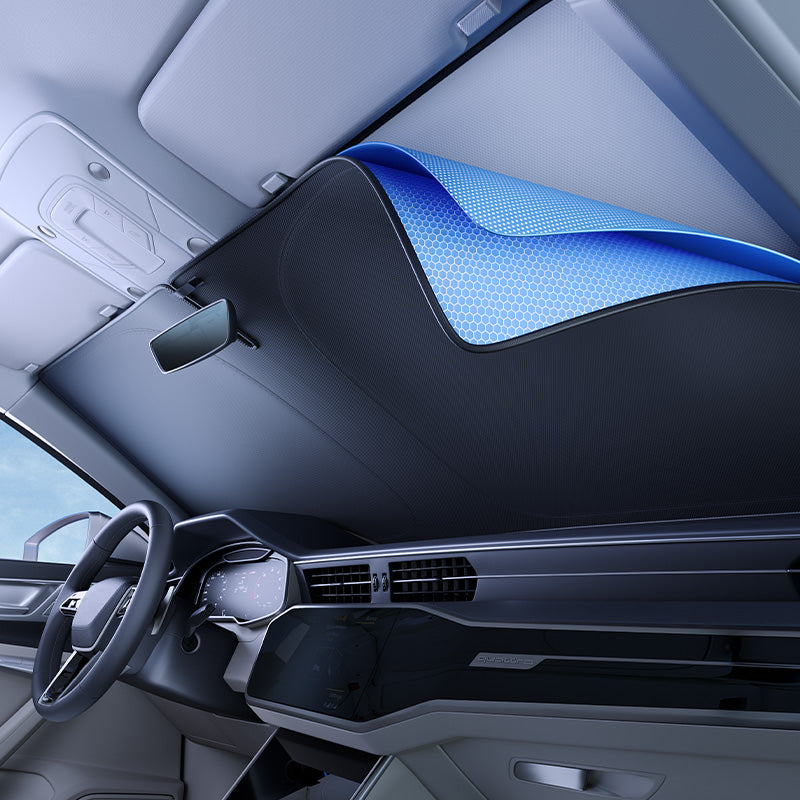 Black Baseus car windshield sun visor for UV protection