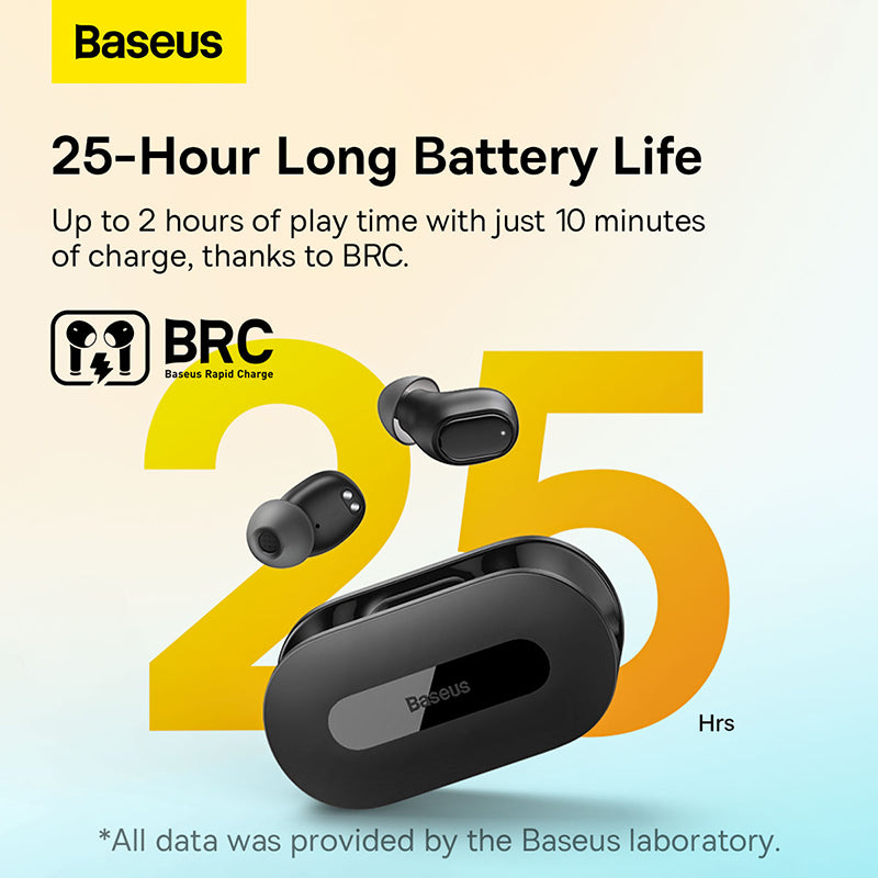 Baseus EZ10 Bowie Series True Wireless Earphones - Black