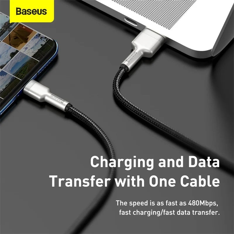 Baseus Cafule Series Metal Data Fast Charging Cable USB to Type-C 66W 1m