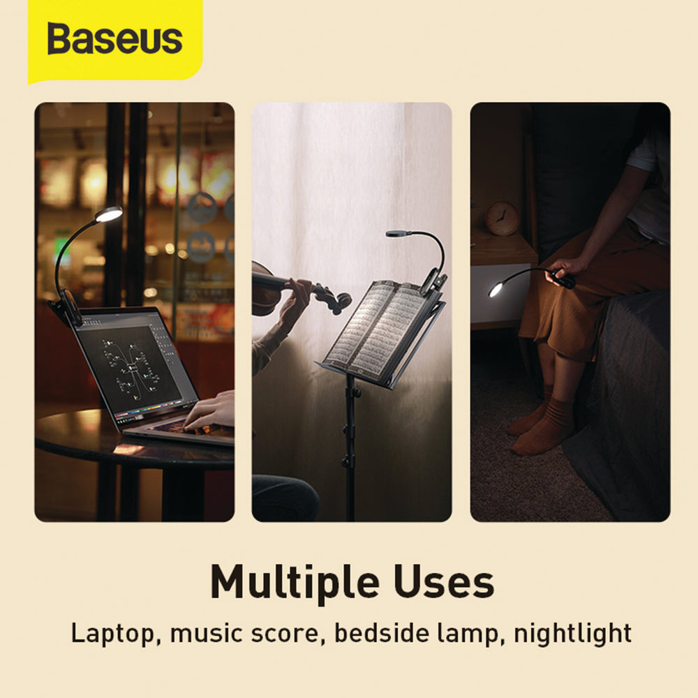 Baseus Led Lamp Baseus Mini Clip Reading Lamp | Portable LED with 24H Battery