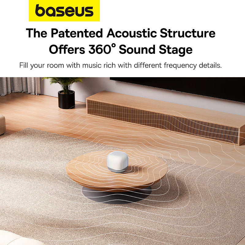 Baseus AeQur V2 Wireless Speaker Moon White