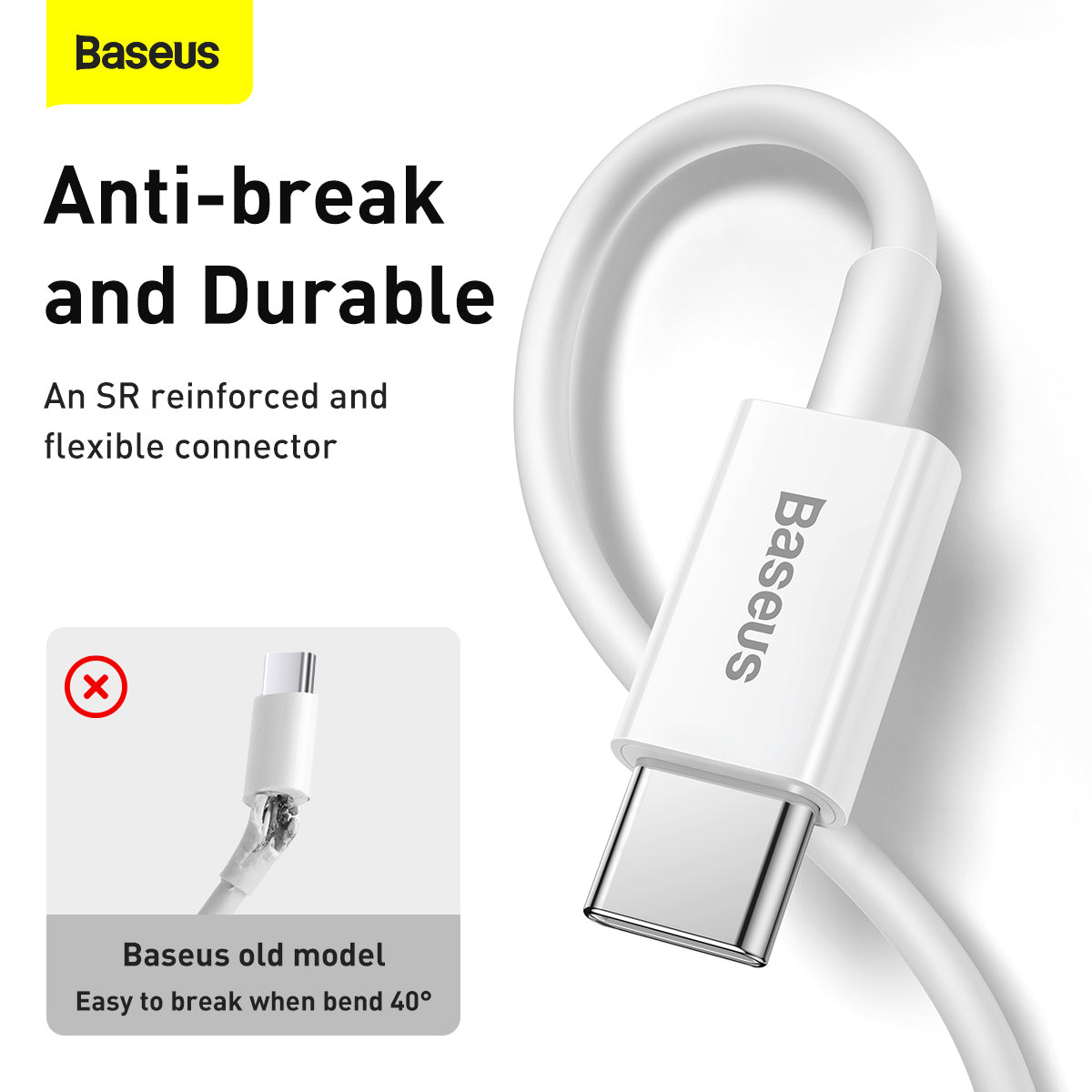 Baseus Superior Series Fast Charging Data Cable Type C to iOS PD 20W 2M White