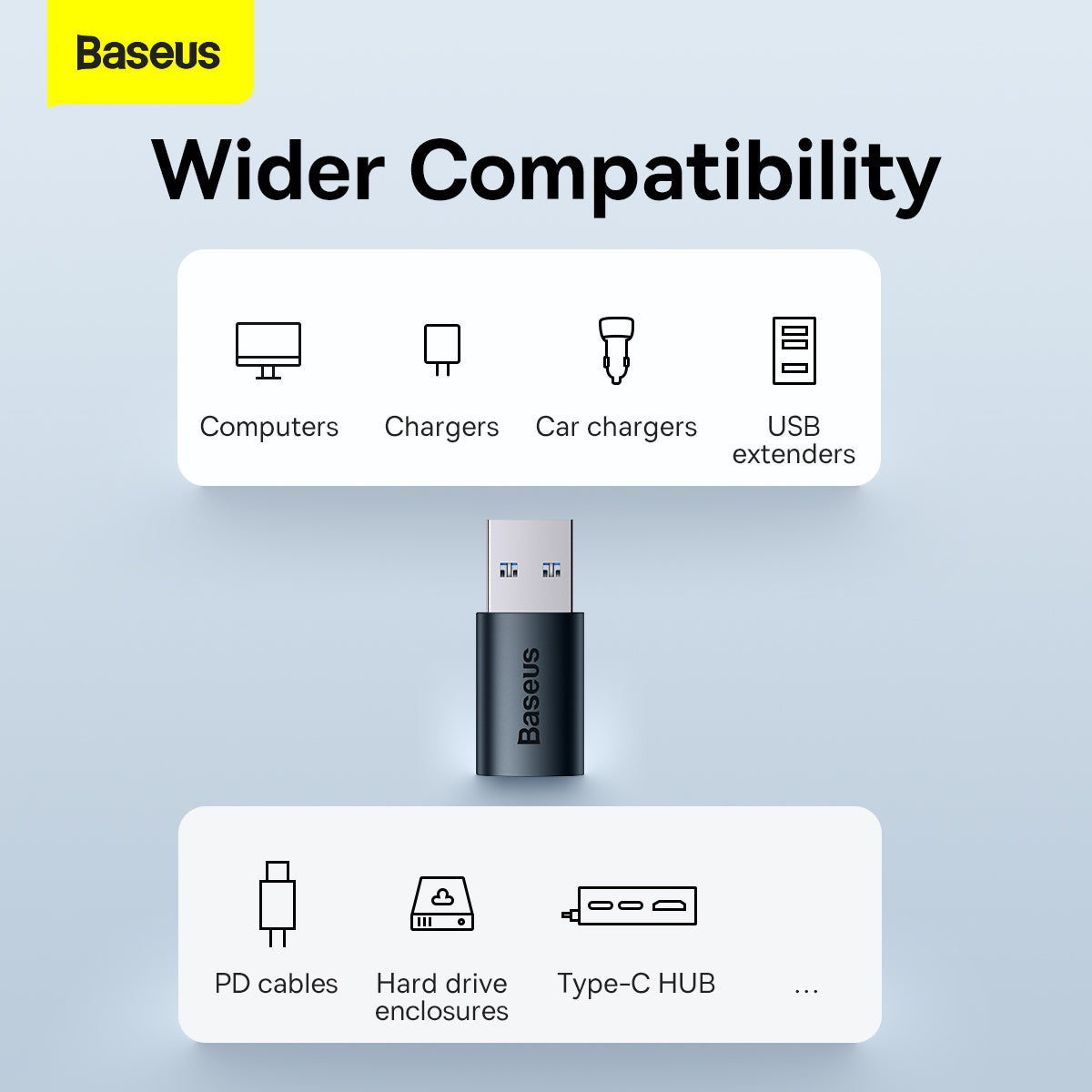 Baseus Ingenuity Series Mini OTG Adaptor USB 3.1 to Type C Blue