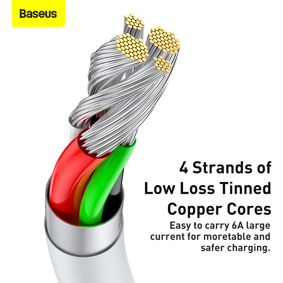 Baseus Superior Series Fast Charging and Data Cable USB to Type-C 66W 2M White