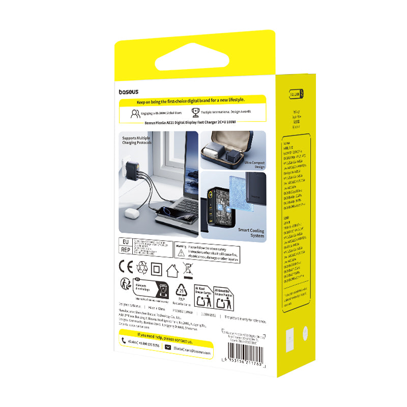 Baseus PicoGo AE21 2C+U 100W EU - Black