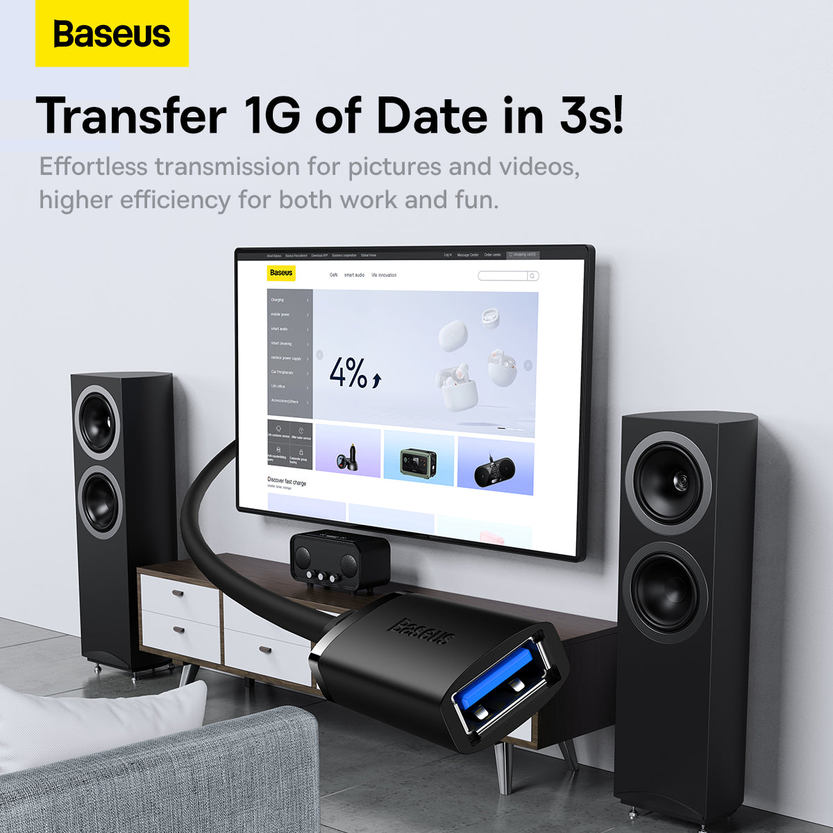 Baseus AirJoy Series USB3.0 Extension Cable