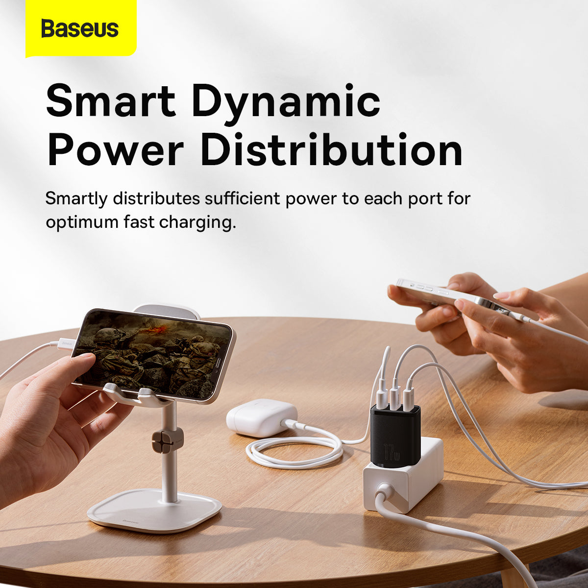 Baseus Compact Series Fast Charger 3 USB 17W EU Black