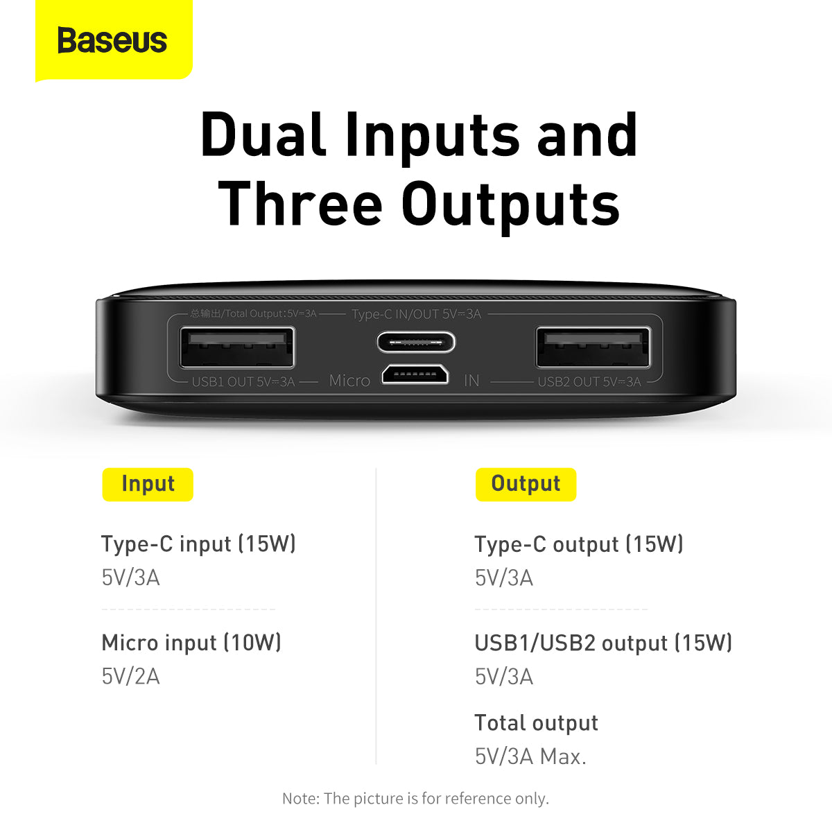 Baseus Bipow Series Digital Display Power Bank 15W - Black