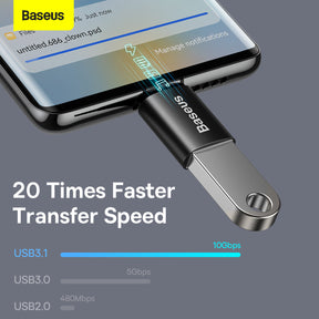 Baseus Ingenuity Series Mini Female OTG Adaptor Type-C to USB-A 3.1 Black