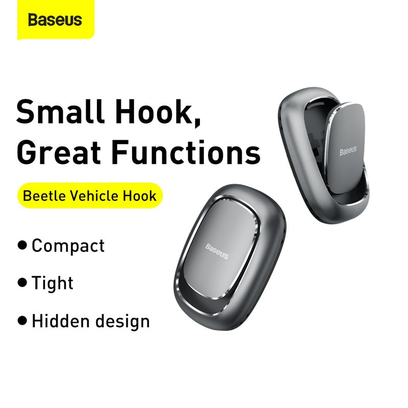 Baseus Beetle Vehicle Hook Dark Grey