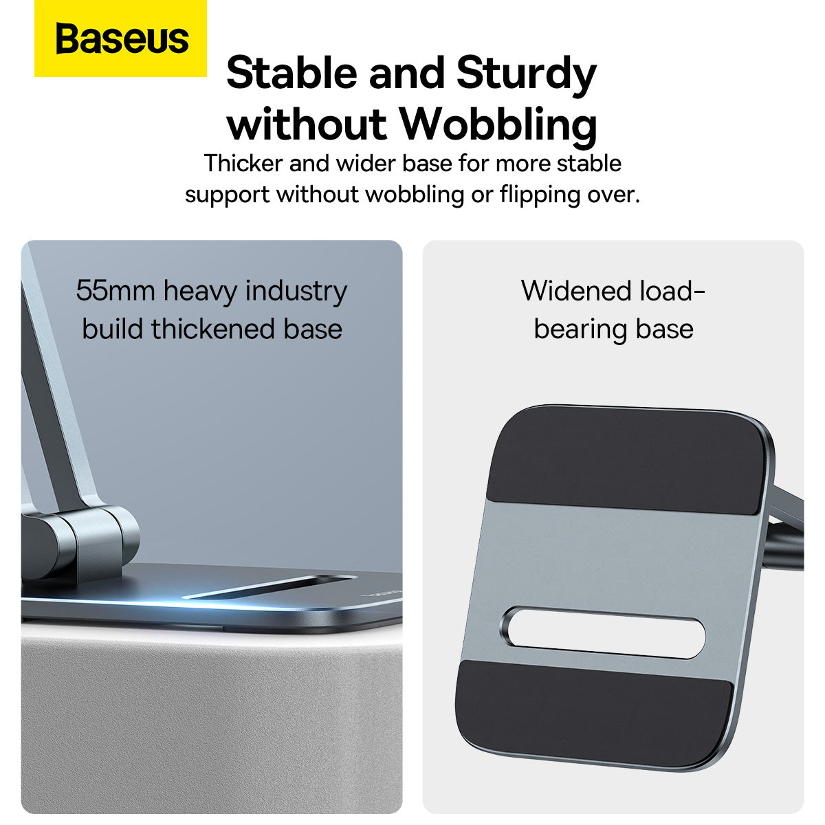 Baseus Desktop Biaxial Foldable and Adjustable Metal Stand for Phones/Tablets