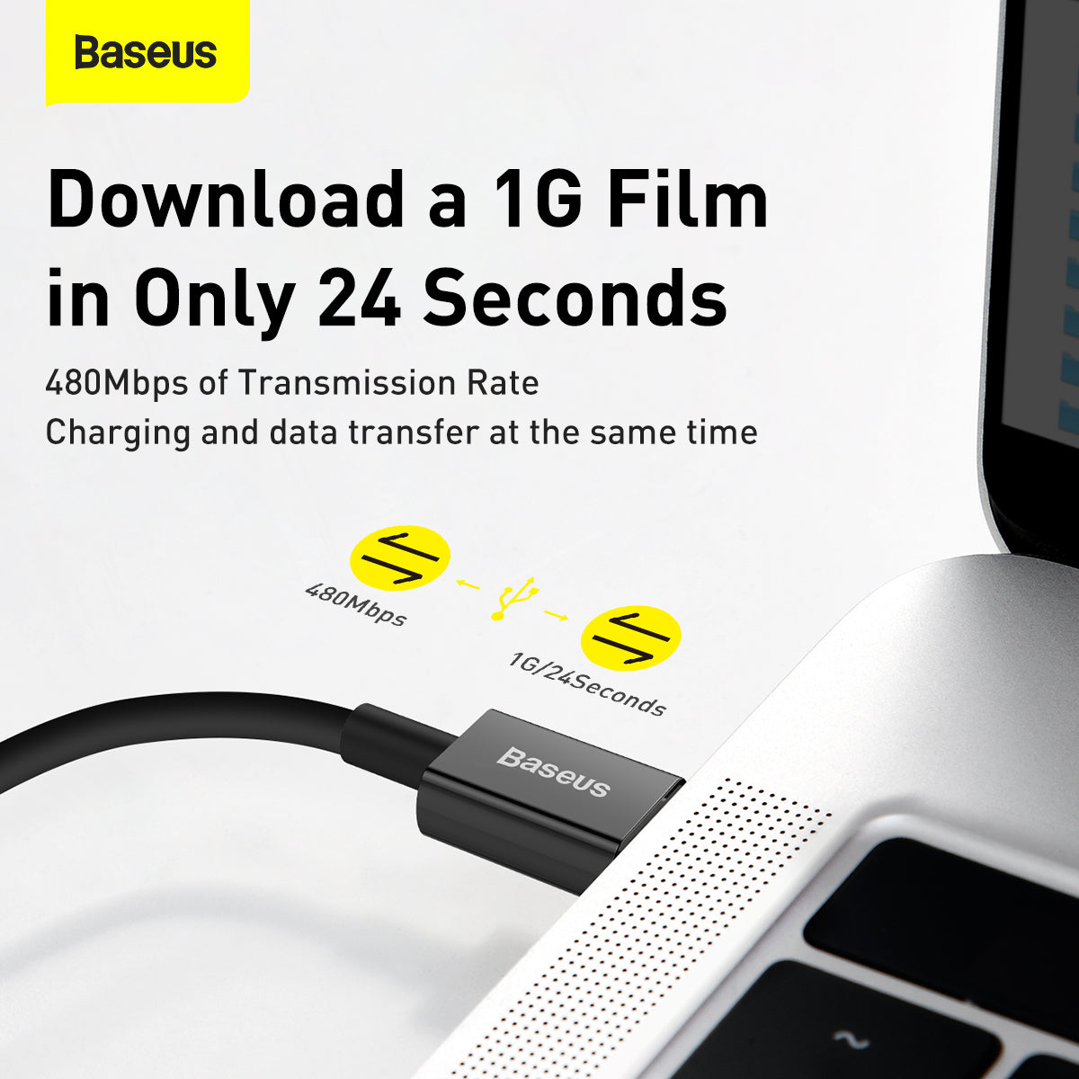 Baseus Superior Series Fast Charging Data Cable Type C to iOS PD 20W 2M Black