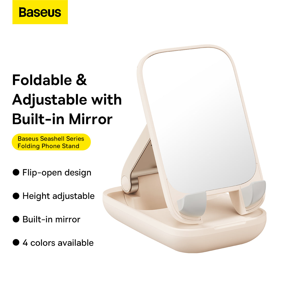 Baseus Seashell Series Folding Phone Stand with Built-In Mirror