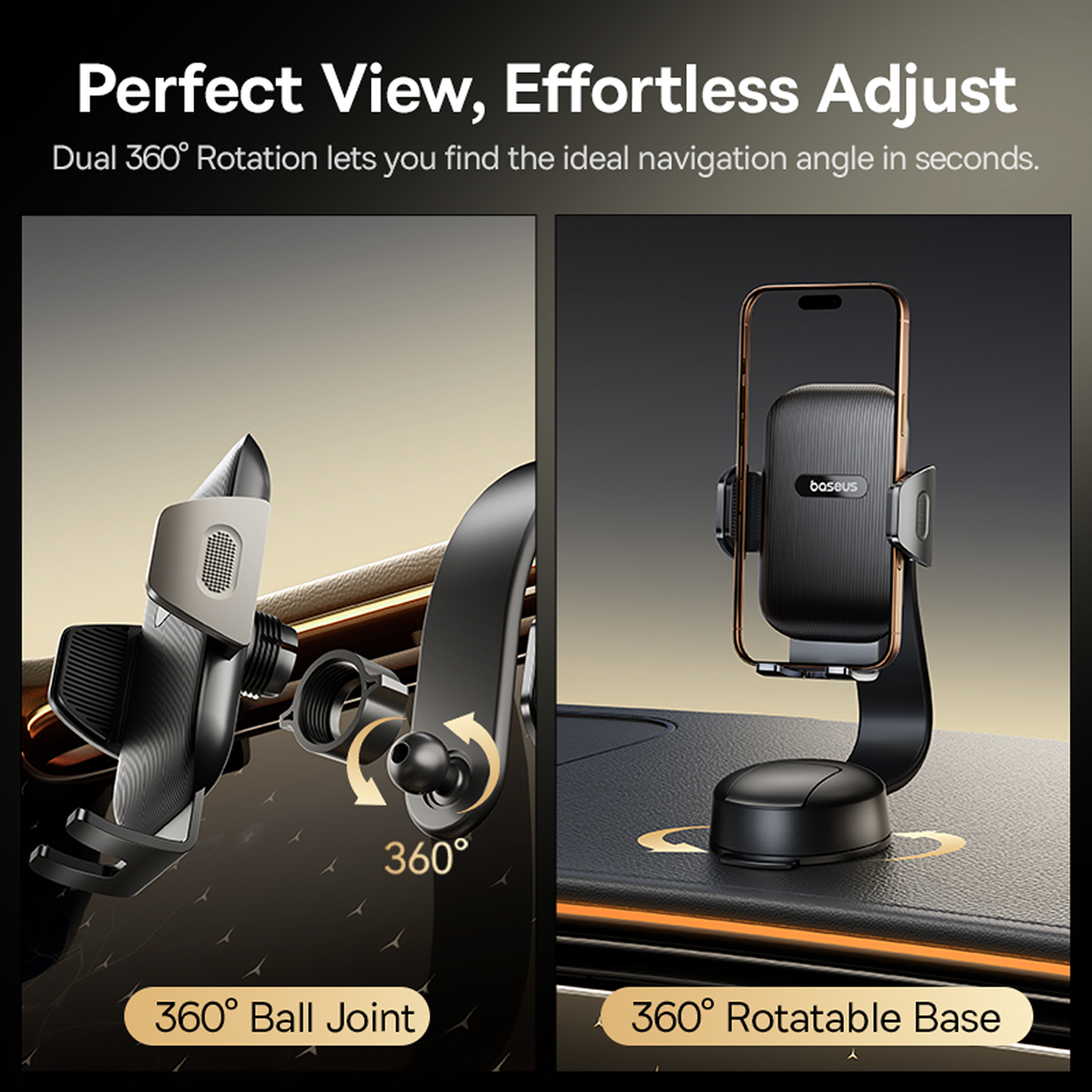 Baseus PrimeTrip C03 dual 360-degree rotating phone holder