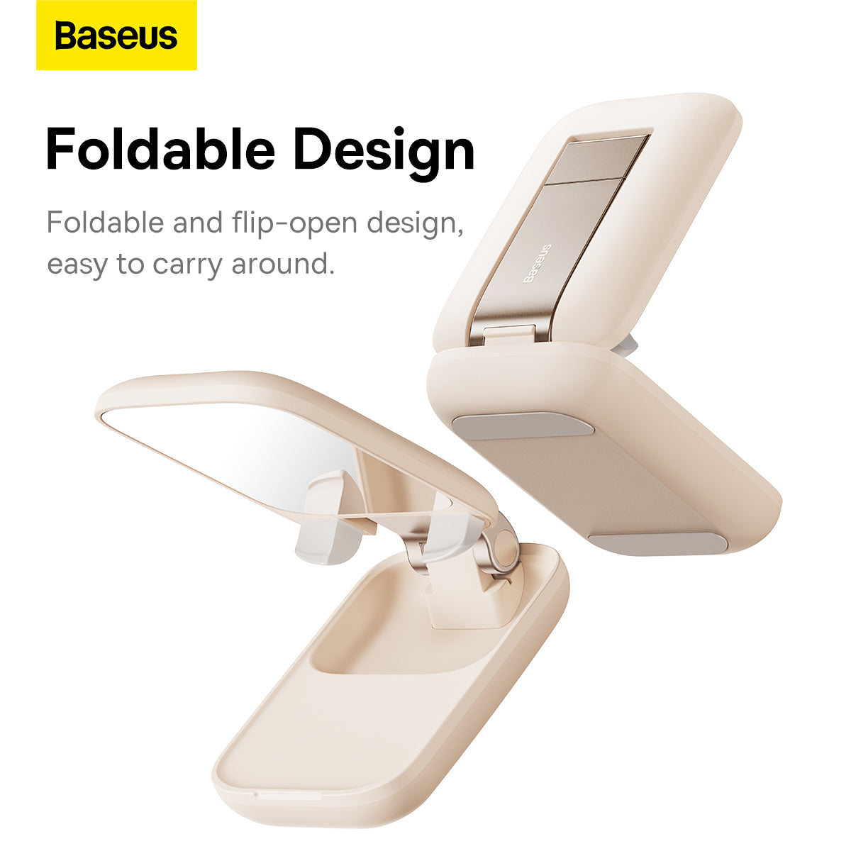 Baseus Seashell Series Folding Phone Stand with Built-In Mirror