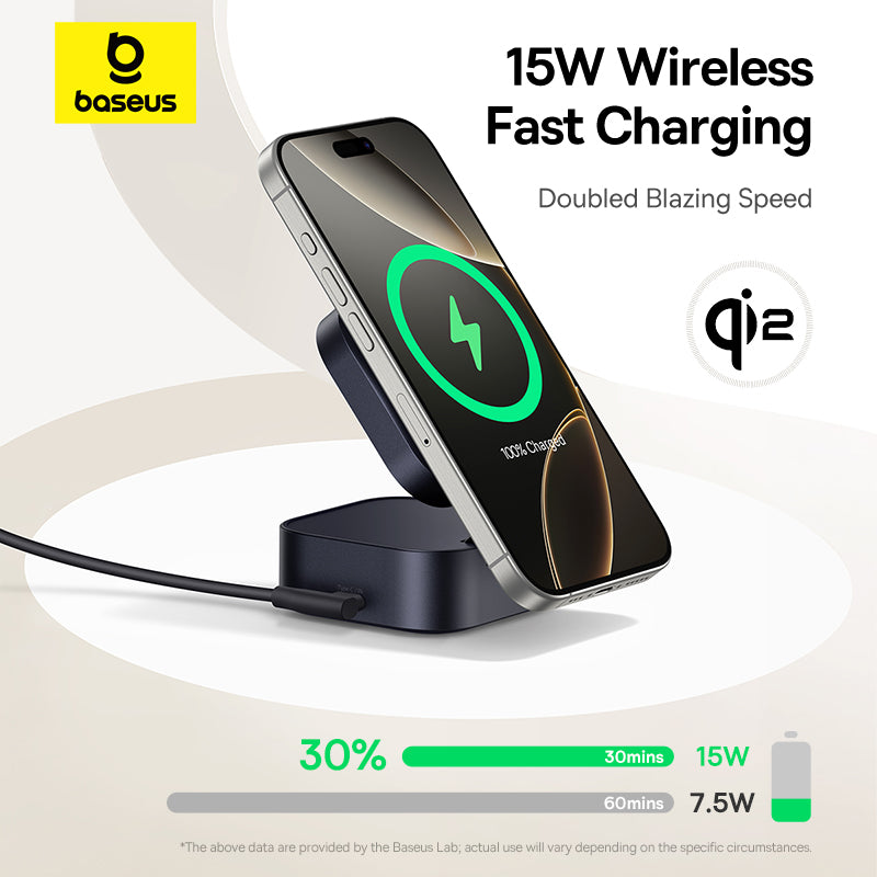 PicoGo 2-in-1 Magnetic Wireless Charger Qi2 67W fast charging on wireless charge