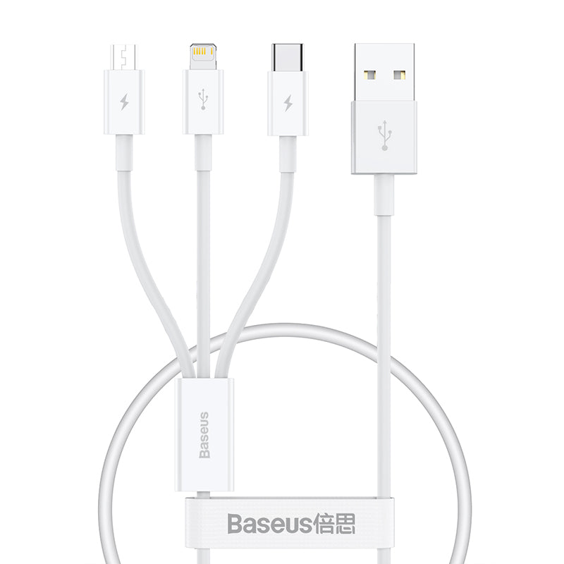 Baseus Superior Series Fast Charging Data Cable USB to M+L+C 3.5A