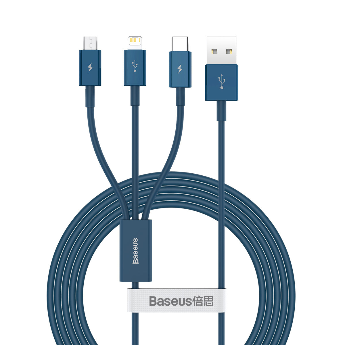 Baseus Superior Series Fast Charging Data Cable USB to M+L+C 3.5A 1.5m