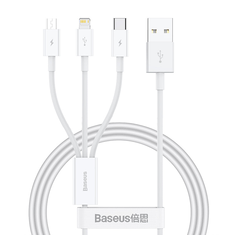 Baseus Superior Series Fast Charging Data Cable USB to M+L+C 3.5A