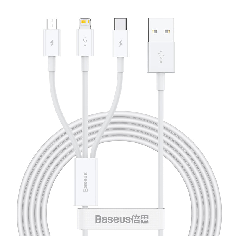 Baseus Superior Series Fast Charging Data Cable USB to M+L+C 3.5A 1.5m