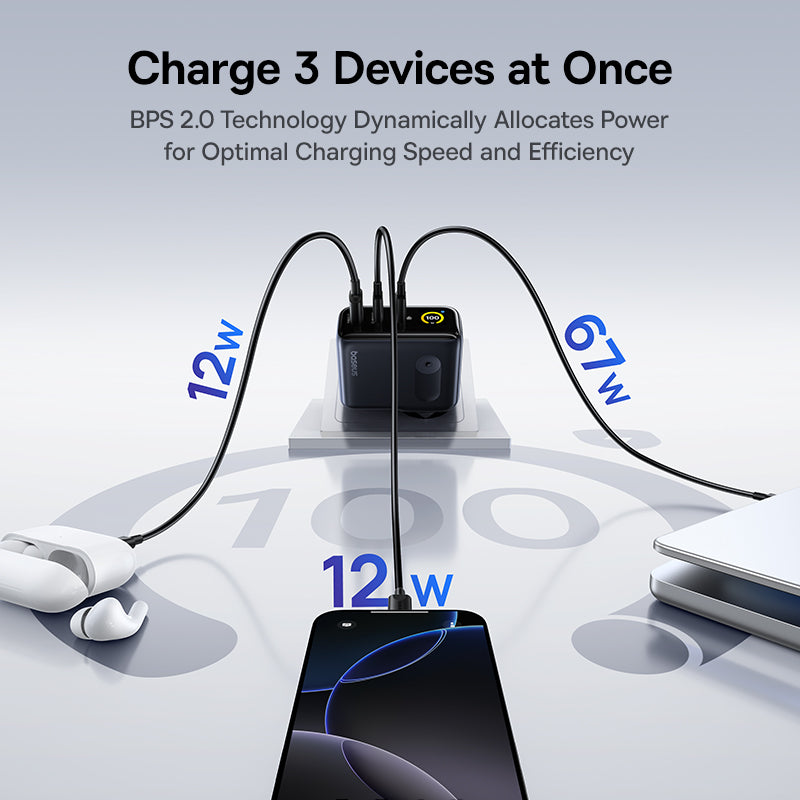 Baseus PicoGo AE21 2C+U 100W EU - Black