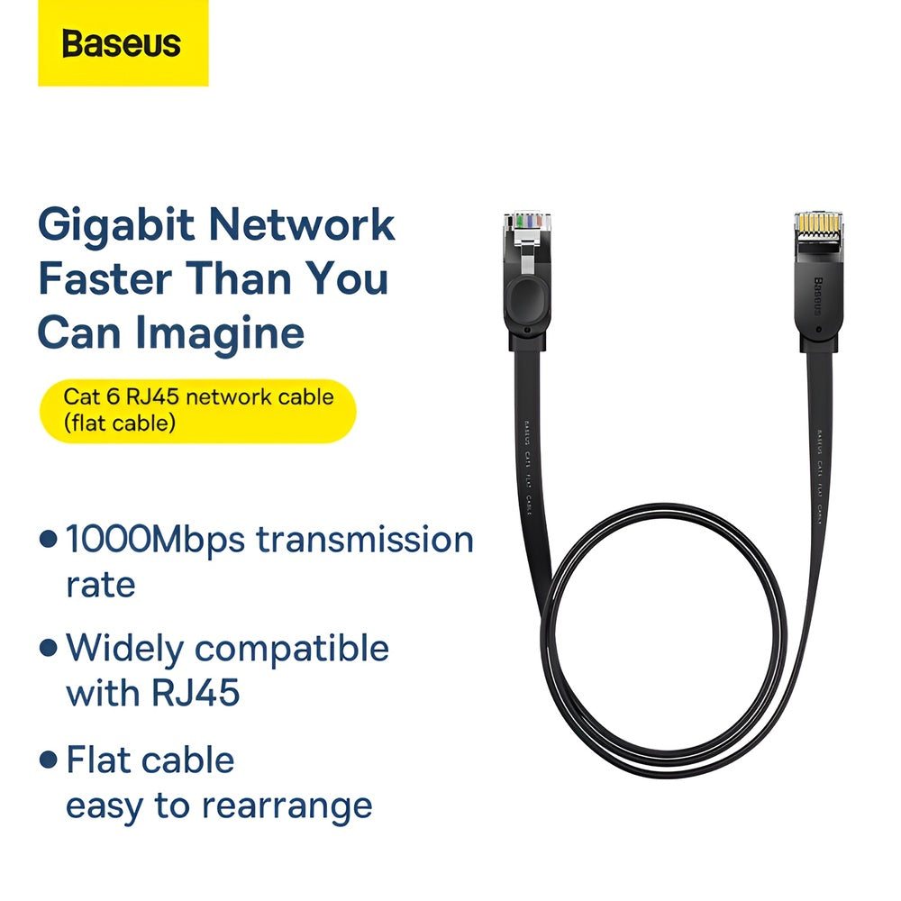 Baseus Gigabit Network cable with specifications on a white background