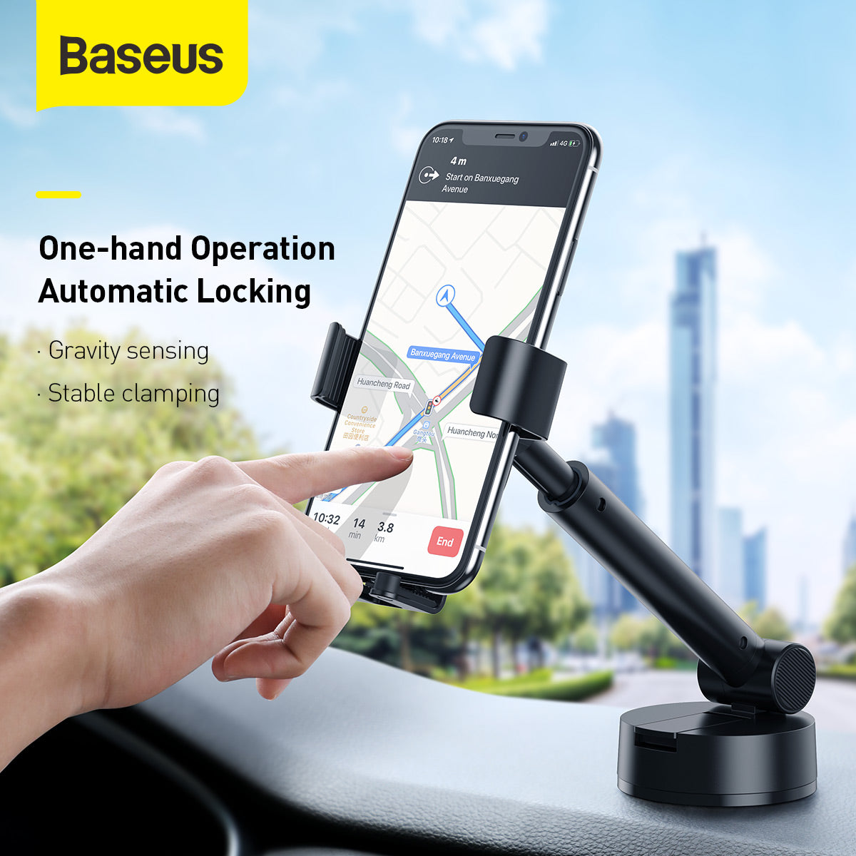 Baseus Simplism Gravity Car Mount Holder with Suction Base