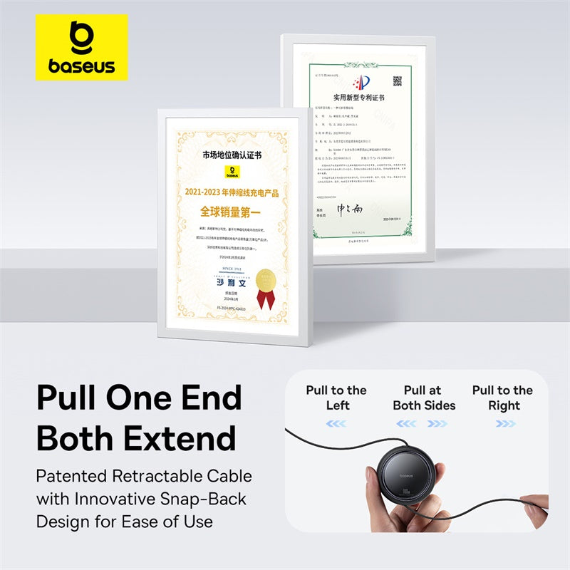Bright Mirror One-for-Two Fast Charging Data Cable Type-C to C+C 100W - 1m