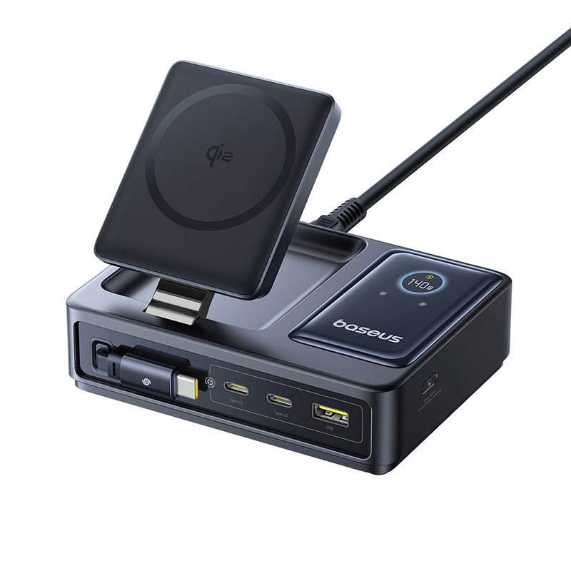 Boseus charging station with wireless charging pad on a white background