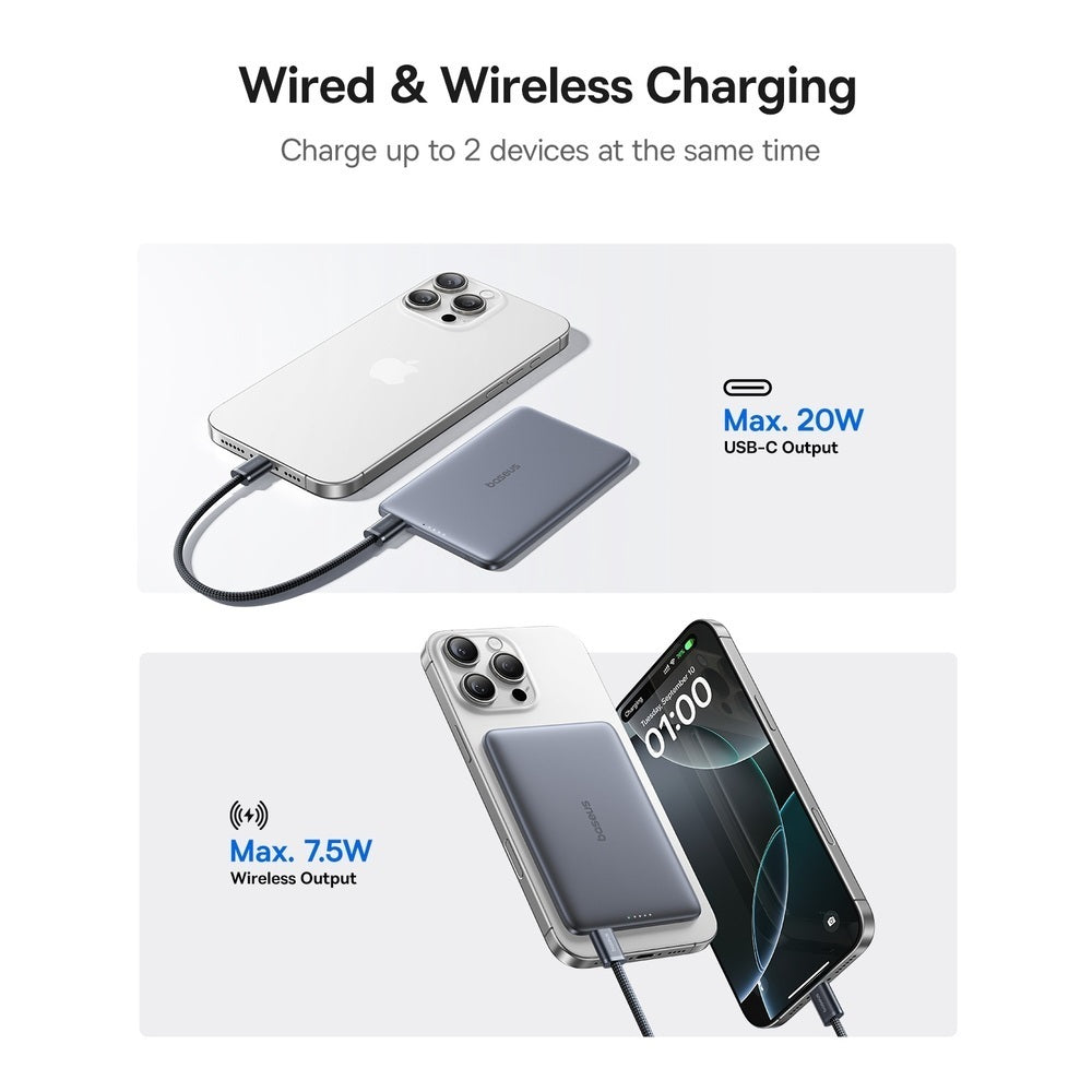 Baseus PicoGo AM41 Ultra-Slim Magnetic Power Bank 5000mAh 20W