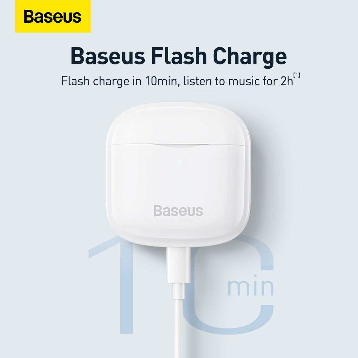 Baseus Bowie E3 Flash Charge True Wireless Bluetooth Earphones White