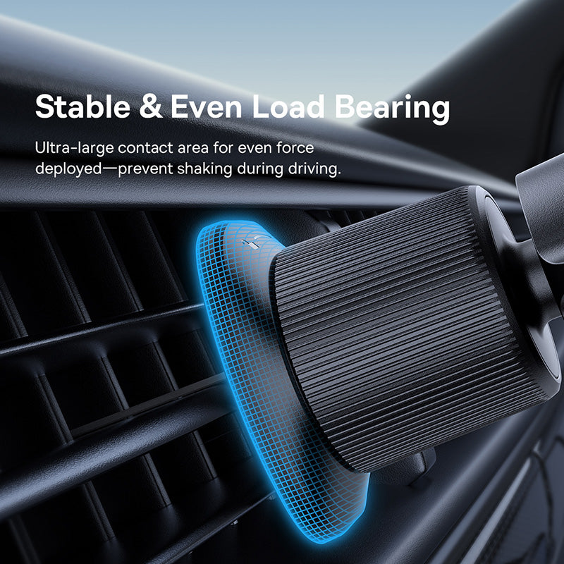 Baseus one-handed gravity car mount holding a smartphone