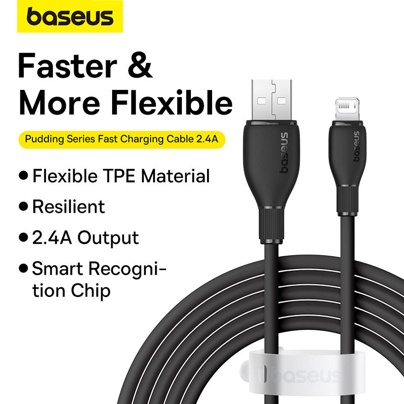 Baseus Pudding Series Fast Charging Cable USB to iP 2.4A