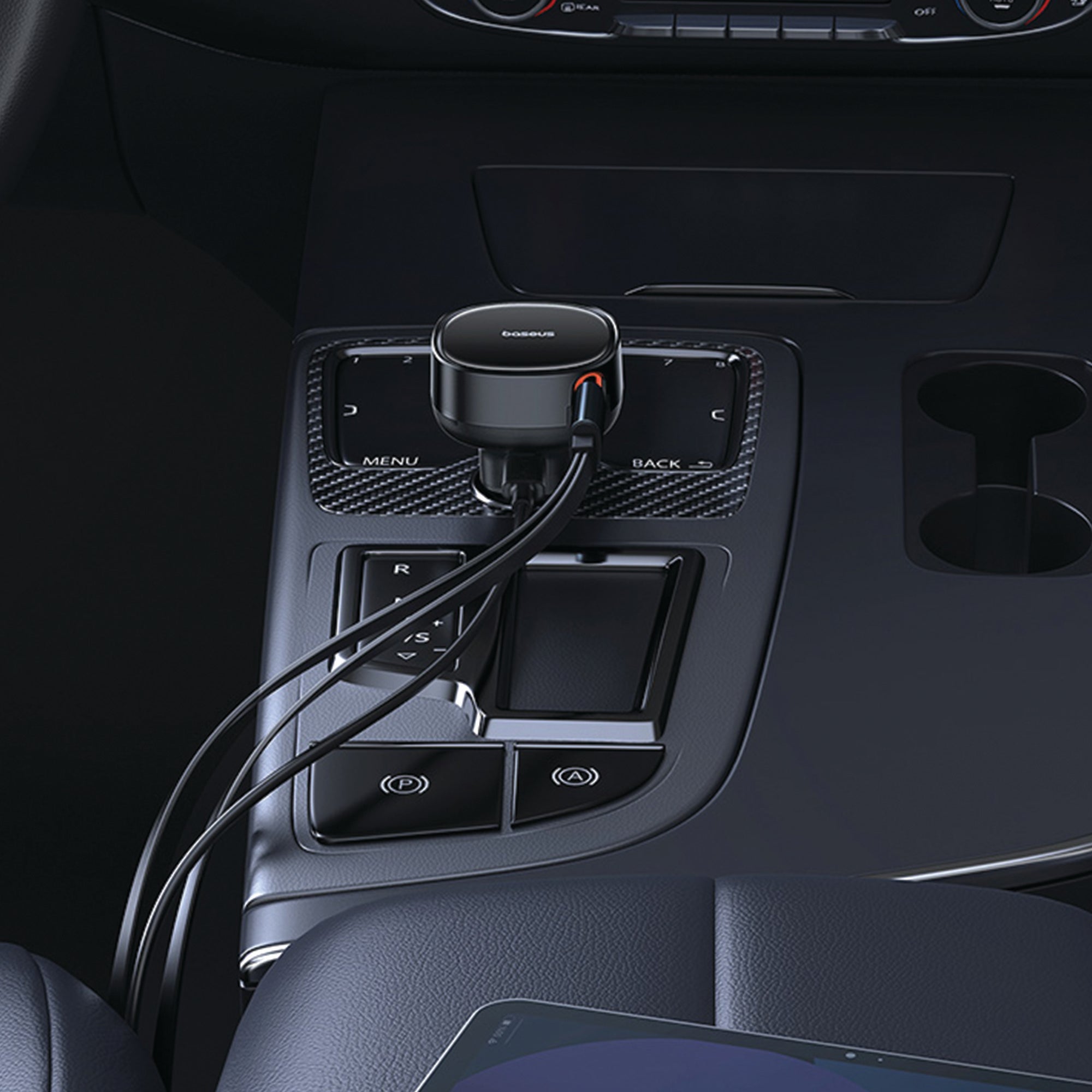 Baseus Enjoyment Pro Car Charger C+Retractable C & iP Cable 60W