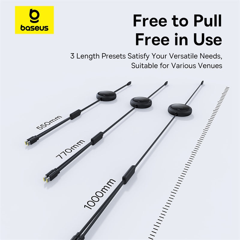Bright Mirror One-for-Two Fast Charging Data Cable Type-C to C+C 100W - 1m