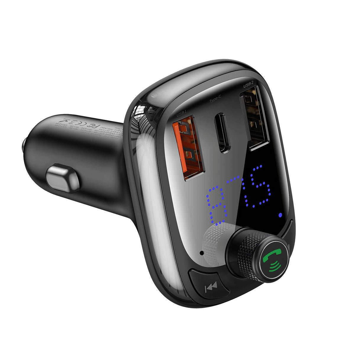 Baseus T Typed S-13 PPS MP3 Car Charger FM Transmitter