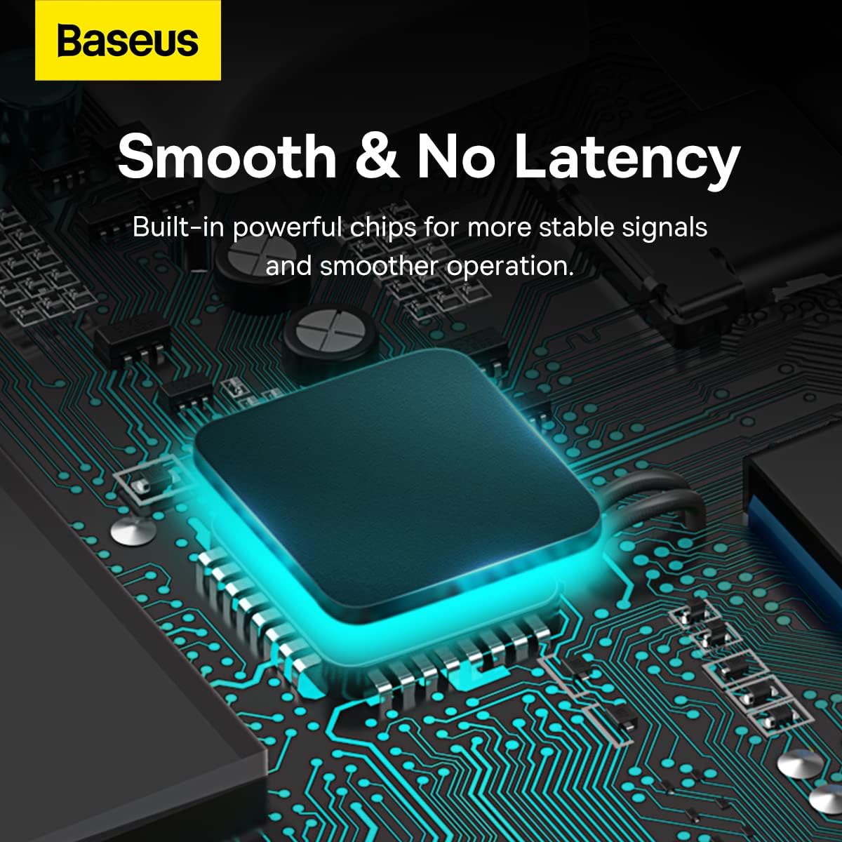 Baseus Lite Series 4-Port USB-A HUB Adapter (USB-A to USB-A 3.0 x4) - 25cm Black